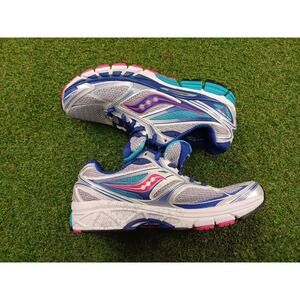Saucony Guide‎ 8 S10256-1 Womens 9.5 Running Shoes Gray Pink Athletic Sneakers